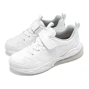 Fila 慢跑鞋 J401Z 大童 中童 白 魔鬼氈 小朋友 氣墊 緩衝 運動鞋 斐樂 3J401Z111