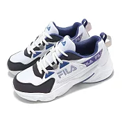 Fila 休閒鞋 HIDDEN TAPE 10 女鞋 白 藍 拼接 皮革 緩衝 老爹鞋 斐樂 5C329Z199 23cm WHITE/PURPLE