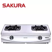 【SAKURA 櫻花】二口雙炫火瓦斯爐(臺爐)G-5900/G-5900S(天然瓦斯/NG1) 送安裝