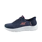 Skechers Go Walk Flex [124842WNVPK] 女 健走/步行鞋 寬楦 舒適 透氣 深藍 粉紅