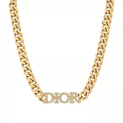 DIOR Dio(r)evolution 水晶標誌鎖鏈設計頸鍊/短項鍊_展示品 (金色)