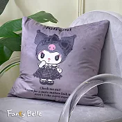 義大利Fancy Belle《Sanrio-蘿莉塔KUROMI》麂皮靠墊 45*45CM