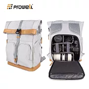 【Prowell】一機多鏡多功能相機後揹包 相機保護包 專業攝影揹包 單眼相機後揹包 WIN-23233 贈送防雨罩 灰白