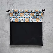 《梵緹希》旅行防水束口收納袋25x25_ 花磚橘