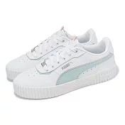 Puma 休閒鞋 Carina 2.0 Lux 女鞋 白 藍 皮革 復古 小白鞋 39501708 24.5cm WHITE/FROSTED DEW