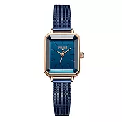 JULIUS 聚利時 古典佳人 米蘭復古方形腕錶 JA-1223(四色/20X24mm) 寶石藍