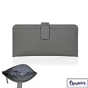 【OMNIA】獨立卡層超薄6卡1照牛皮長夾5105(共12色) 鐵灰