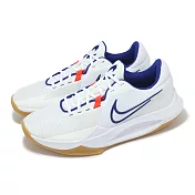 Nike 籃球鞋 Precision VI 男鞋 白 藍 膠底 緩衝 輕量 運動鞋 HV1796-141 29cm WHITE/BLUE