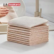 【日本Imakara】乾濕兩用去汙除油加厚絲瓜抹布(5片/包)-3包組
