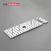 【日本Imakara】伸縮式分隔瀝水碗盤架/餐具架(附止滑墊)