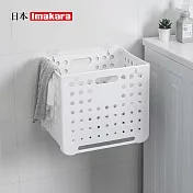 【日本Imakara】壁掛式可折疊洗衣籃/收納籃/置物籃