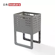 【日本Imakara】直立式可折疊洗衣籃/收納籃/置物籃- 灰
