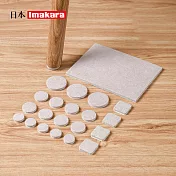 【日本Imakara】靜音防滑桌椅腳保護套/防刮墊(圓形綜合)-3入