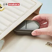 【日本Imakara】便攜式膠囊造型切藥器/儲藥盒- 灰