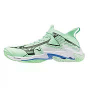 Mizuno Wave Lightning Neo 3 [V1GA240286] 男 排球鞋 穩定 包覆 回彈 綠 黑 27.5cm 綠/黑