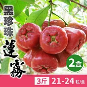 【家購網嚴選】屏東黑珍珠蓮霧 3斤x2盒 (21-24顆/盒)