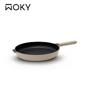 【WOKY 沃廚】Ticera系列-哈哈鍋2.0不沾淺煎鍋26cm(平底鍋) 輕霧茶