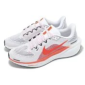 Nike 慢跑鞋 Wmns Air Zoom Pegasus 41 女鞋 灰橘 小飛馬 氣墊 緩衝 運動鞋 FD2723-109 23cm WHITE/BRIGHT CRIMSON
