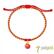 【Just Gold 鎮金店】金果盛宴-蘋蘋安安 黃金手繩(網路限定)