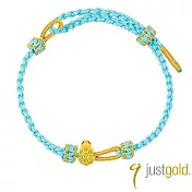 【Just Gold 鎮金店】海洋之韻-淘氣海龜 黃金手繩(網路限定)