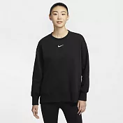 NIKE AS W NSW PHNX FLC OS LONG CRE 女圓領套頭衫-FZ4271010 XS 黑色