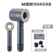 MIDORI 美多莉 Hypersonic 國際全電壓 高速負離子吹風機-輕巧收納組(三色任選) 鈦灰金
