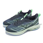 Mizuno 慢跑鞋 Wave Rider GTX 2 男鞋 超寬楦 藍綠 防水 支撐 波浪片 運動鞋 美津濃 J1GC2480-51