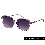【SUNS】抗UV太陽眼鏡 平面式精緻太陽眼鏡 時尚墨鏡 顯小臉 S85 夢幻紫