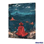 [HOMEHERE] DIY數字油畫/ 紅藍交織的靜謐