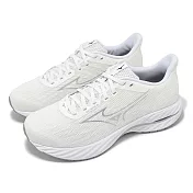 Mizuno 慢跑鞋 Wave Inspire 21 男鞋 超寬楦 白 銀 支撐 波浪片 緩衝 運動鞋 美津濃 J1GC2545-04