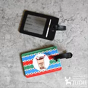 《桐鹿》茄芷風格 皮革行李吊牌/證件套 珍珠奶茶