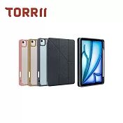 【TORRII】TORERO iPad Air11/Pro11/Air10.9透明背板摺疊保護套 蜜桃粉