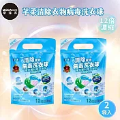 摩達客-芊柔清除衣物病毒洗衣球13入袋裝*2