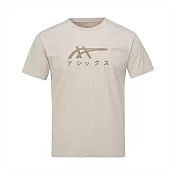 Asics [2011D408-020] 男女 T恤 運動上衣 跑步上衣 休閒短袖 石墨烯 亞洲版型 米