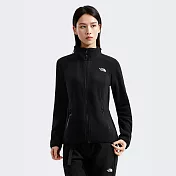 The North Face W 100 GLACIER FZ - AP 女刷毛外套-NF0A8DFE4H0 M 黑色