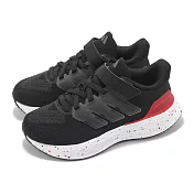 adidas 慢跑鞋 Ultrarun 5 EL C 中童 黑 紅 小朋友 魔鬼氈 透氣 運動鞋 愛迪達 JR5375 20cm CORE BLACK/RED/WHITE