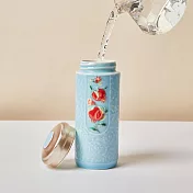 《乾唐軒活瓷》榴花碩果隨身杯 / 大 / 雙層 / 彩釉 / 3色 330ml 淺水藍