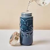 《乾唐軒活瓷》石榴喜果隨身杯 / 大 / 雙層 / 4色 330ml 寶石藍