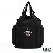 YESON - 臺灣精品大容量多口袋三用可手提可肩背束口後揹包 黑色