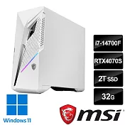 msi微星 Infinite S3 14NUE7-2407TW 白色 電競桌機(i7-14700F/32G/2T SSD/RTX4070S-12G/W11)