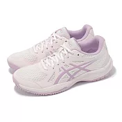 Asics 排球鞋 Upcourt 6 女鞋 粉 紫 輕量 入門 室內運動 羽排鞋 亞瑟士 1072A107702 24cm PALE PINK/LIGHT UBE