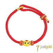 【Just Gold 鎮金店】金蛇寶寶-花朵 黃金手繩