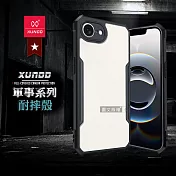 XUNDD訊迪 軍事防摔 iPhone 16e 鏡頭全包覆 清透保護殼 手機殼(夜幕黑)