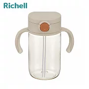 【Richell 利其爾】AX系列 幻彩吸管水杯 320ml - 多款可選 灰色