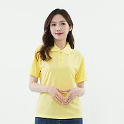 【遊遍天下】女款抗UV吸排POLO衫(S066) 2XL 淺黃