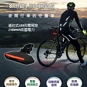 無線遙控多功能LED自行車尾燈 黑色