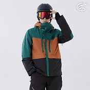 ADISI 男SMAWARM海洋溫控防水防風透氣雪衣 AJ2421092 (S-2XL)｜滑雪外套 保暖外套 防潑水 防水透濕 蚵殼棉 海洋紗 M 翡翠綠/金黃橘/黑