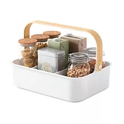 《Umbra》Bellwood木柄收納置物籃 | 整理籃 置物籃 儲物箱 - 雲朵白36cm