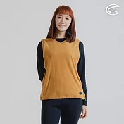 ADISI 女OceanPure溫控消臭抗靜電穿搭保暖背心 AV2421045 (M-XL)｜刷毛 快乾 抑菌 海洋紗 環保紗 M 琥珀黃