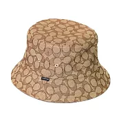 COACH 滿版LOGO漁夫帽-卡其色